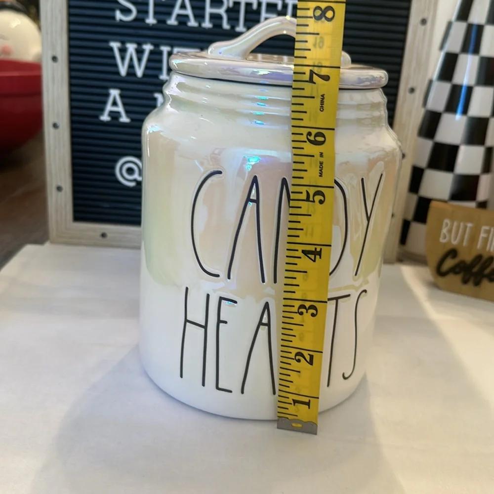 RAE DUNN CANDY HEARTS Iridescent Canister.
